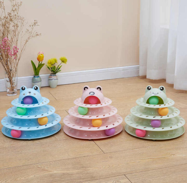 Interactive Cat Tower Turntable Toy
