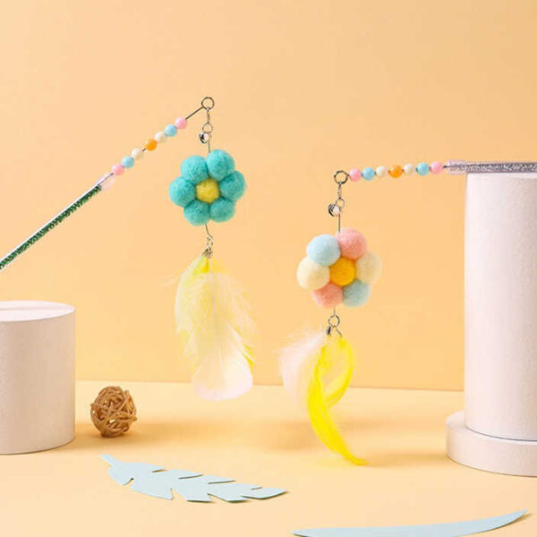 Cat Wand Hairball Toy Stick