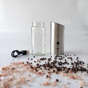 Electric Pepper Mill with Glass Jar