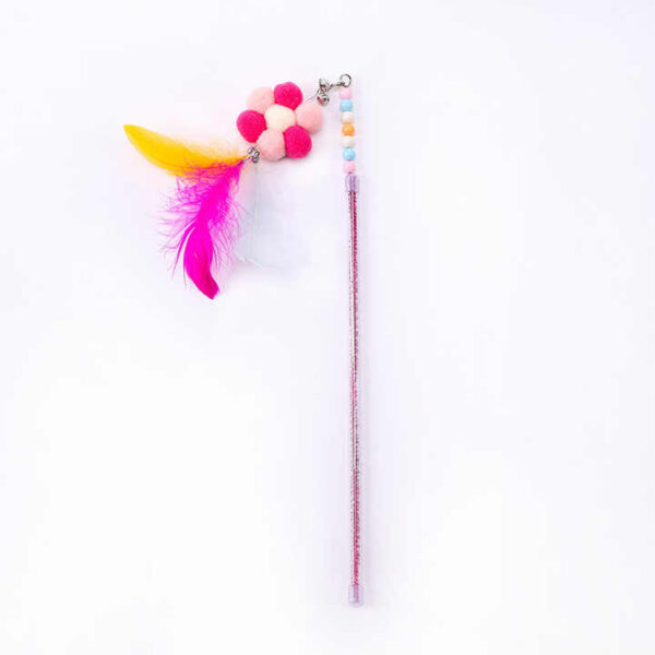 Cat Wand Hairball Toy Stick